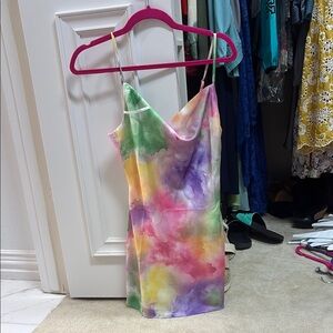 Superdown Pastel Tie-Dye Slip Dress